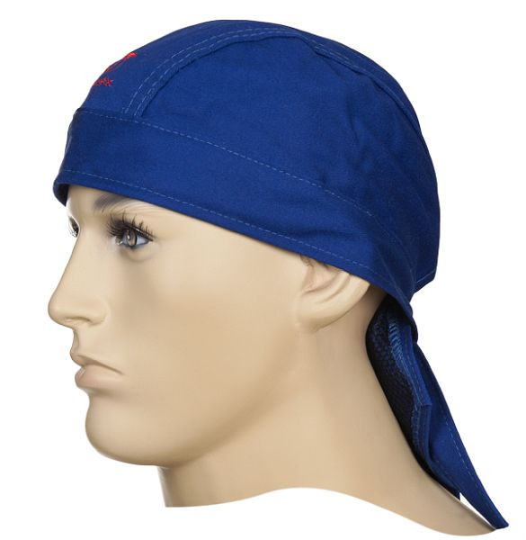 ELMAG ochranná bandaska na tepelnú hlavu „modrá WELDAS 23-3612, bavlna, priemer hlavy 46-68 cm, „protipožiarna“, 59179
