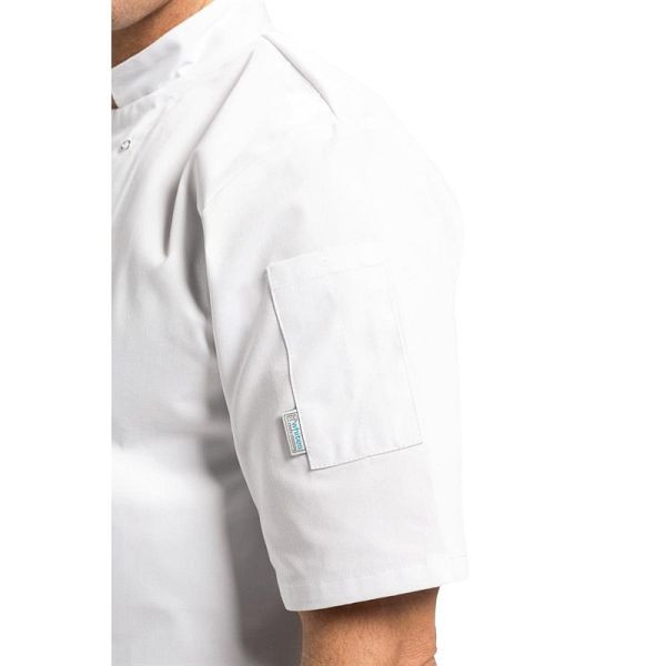 Whites Chefs Clothing Whites Vegas kuchárska bunda krátky rukáv biela 3XL, A211-3XL