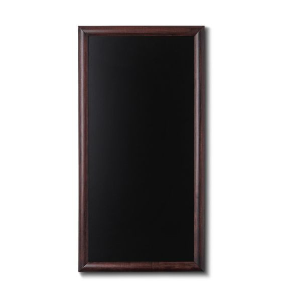 Showdown Displays tabuľové drevo, zaoblený rám, tmavo hnedá, 56x100, CHBBR56x100