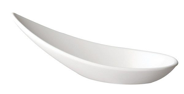 APS lyžička na prstové jedlo -MING HING-, 11 x 4,5 cm, výška: 4 cm, melamín, biela, 60ks, 83842