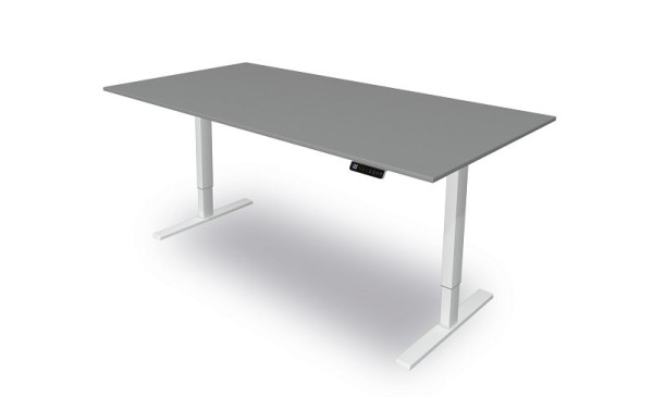 Sedací/stojací stôl Kerkmann Š 2000 x H 1000 mm, elektricky výškovo nastaviteľný od 720-1200 mm, Move 3, farba: grafit, 10381612