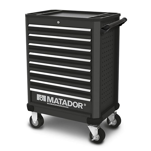 Dielenský vozík MATADOR RATIO s 8 zásuvkami, prázdny, 1000 x 470 x 720 mm, 8163 0030