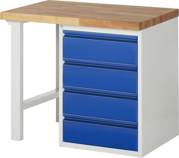 Pracovný stôl RAU séria BASIC-7 - model 7509, 4x zásuvka, 1000x840x700 mm, A3-7509I1-10S