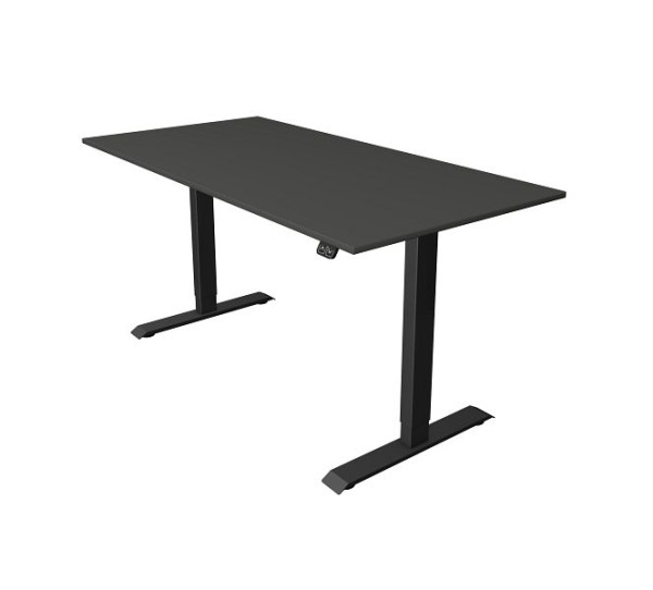 Sedací/stojací stôl Kerkmann Š 1600 x H 800 mm, elektricky výškovo nastaviteľný od 740-1230 mm, antracit, 10181713