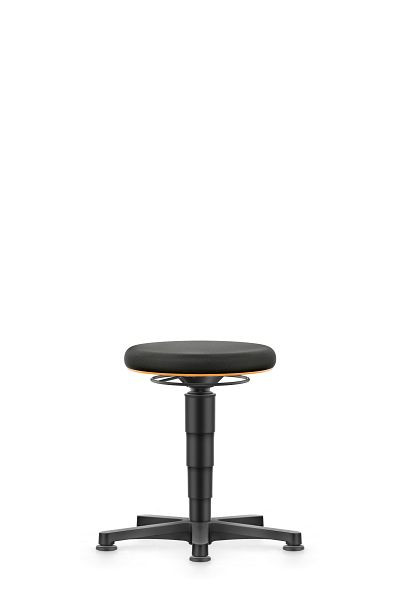 bimos Všestranná stolička s klzákom, čierna látka, výška sedadla 450-650 mm, oranžový farebný krúžok, 9460-6801-3279