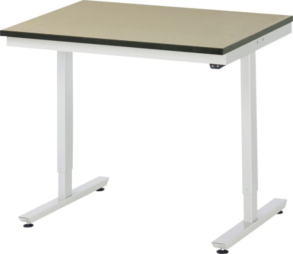 Pracovný stôl RAU série adlatus 150 (elektricky výškovo nastaviteľný), MDF pracovná doska, 1000x720-1120x800 mm, 08-AT-100-080-F