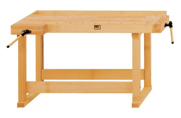 Pracovné stoly ANKE pracovný stôl; 1550 x 650 x 850 mm; Rozpätie všetkých klieštin 115 mm; pre kutila; s 1 sadou oceľových hákov na lavice, 800.040