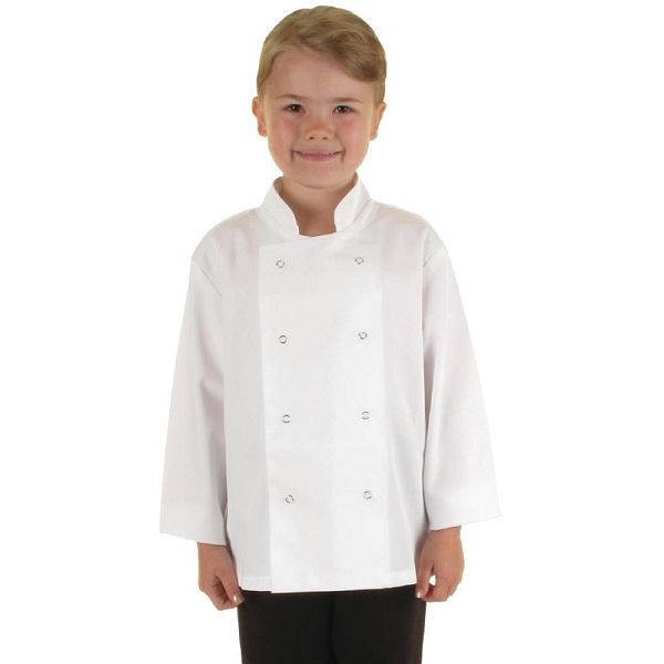 Biela detská kuchárska bunda s dlhým rukávom biela S, Whites