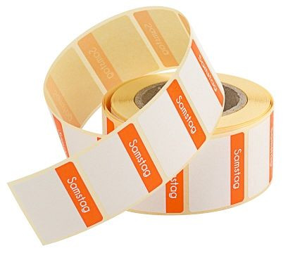 Etikety Contacto Saturday oranžová, balenie 500 ks v kotúči, 4371/056