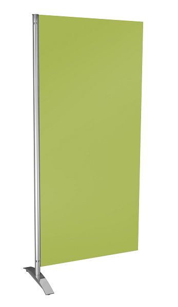 Zástena na ochranu osobných údajov Kerkmann Metropol, drevený prvok, zelená, Š 800 x H 450 x V 1750 mm, hliník strieborná/zelená, 45696518