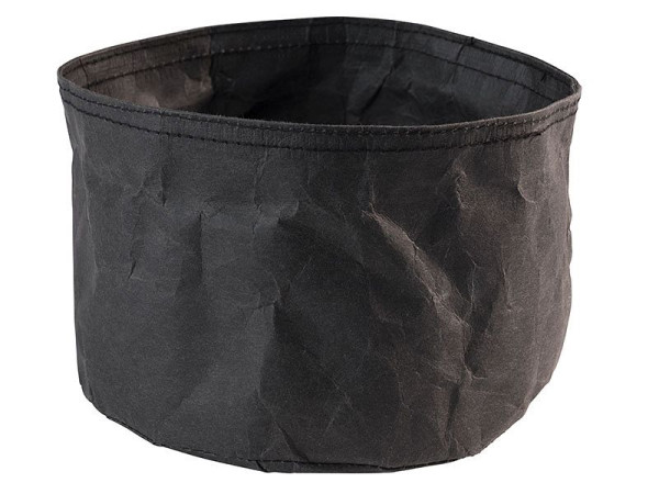 APS vrecko na chlieb -PAPERBAG-, Ø 17 cm, výška: 11 cm, papier s koženým vzhľadom, čierny, 30441