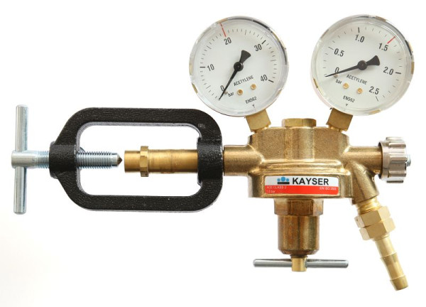 Kayser regulátor tlaku 'acetylén', s 2 manometrami, Ø 63 mm, 55182