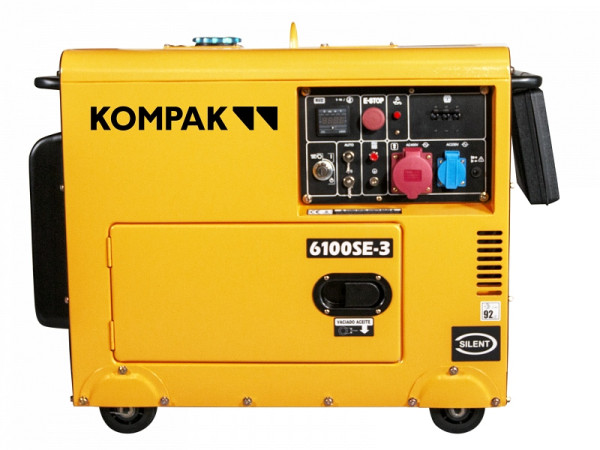KOMPAK 6,9 kVA Diesel 6100SE-3 400 V generátor súpravy generátora, NT-6100SE-3