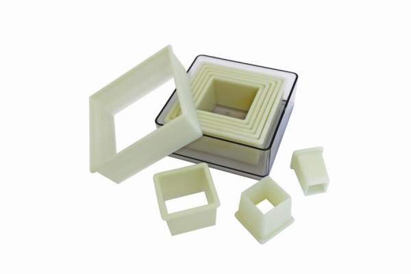 Súprava vykrajovačov na sušienky Schneider štvorcová, hladká, materiál: nylon, tepelne odolná do +160°C, 166102