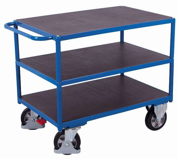 Ťažký stolový vozík VARIOfit s 3 ložnými plochami, vonkajšie rozmery: 1 190 x 700 x 925 mm (ŠxHxV), sw-700.617