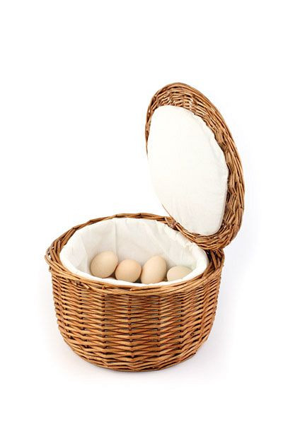 APS košík na vajíčka, Ø 26 cm, výška: 17 cm, pevné plné prútie, na cca 20 vajec, 30299