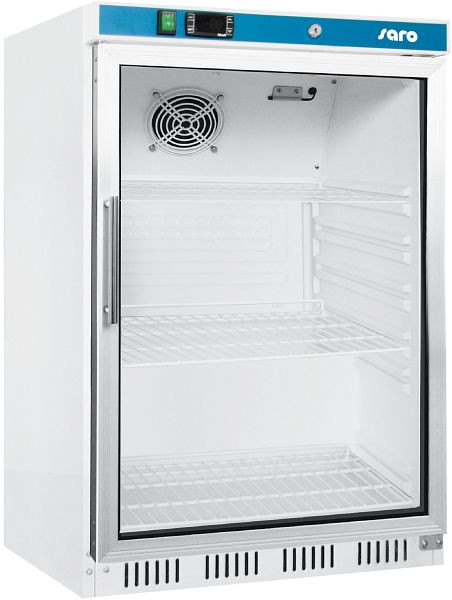 Úložná chladnička Saro s presklenými dverami - biela model HK 200 GD, 323-4030