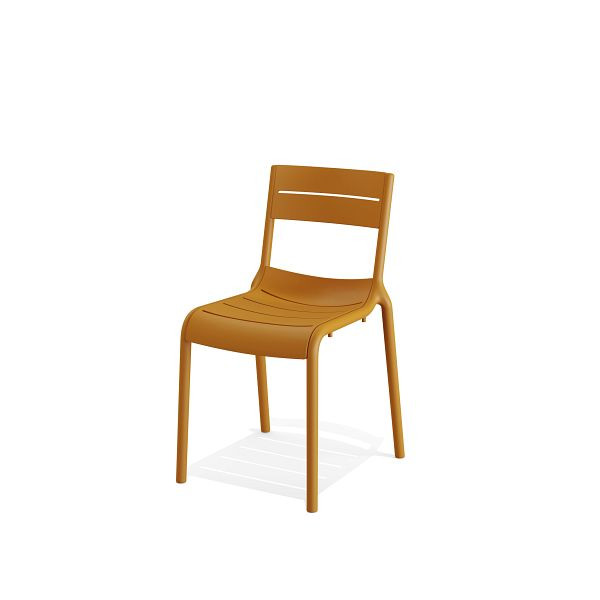 Stolička na terasu VEBA Calor, žltá, 49x55x82 cm, 50704
