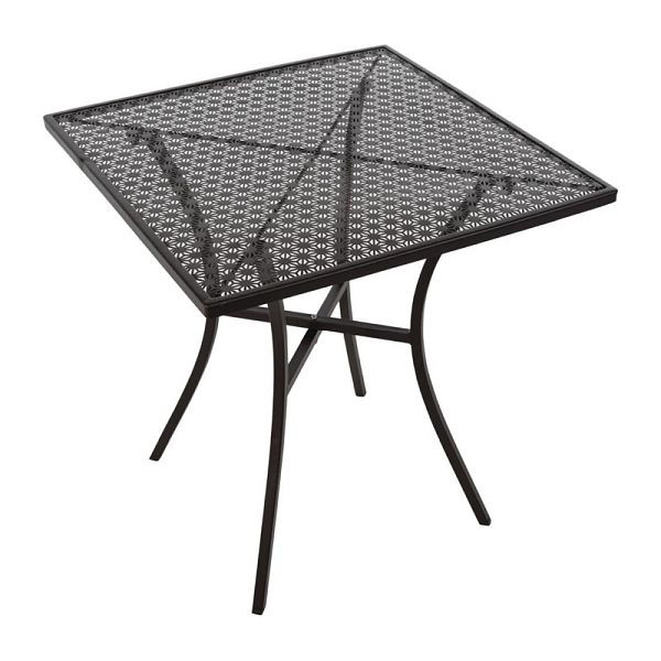Štvorcový bistro stôl Bolero v štíhlom prevedení oceľ čierna 70cm, GG706