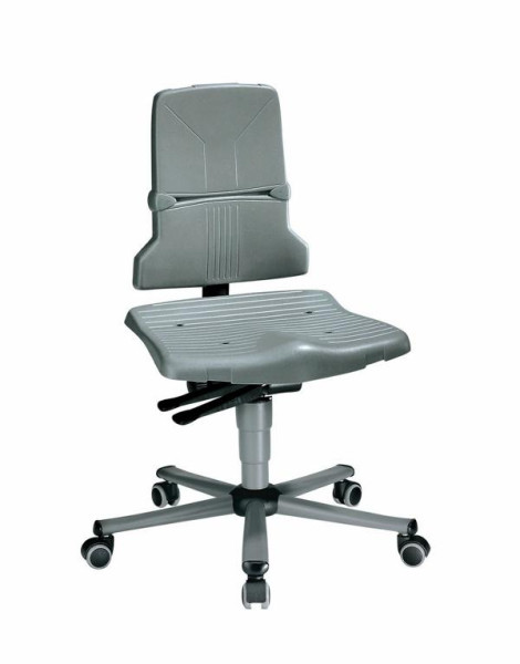 bimos Sintec otočná pracovná stolička, sedadlo a operadlo z plastu, s kolieskami, 9823-1000