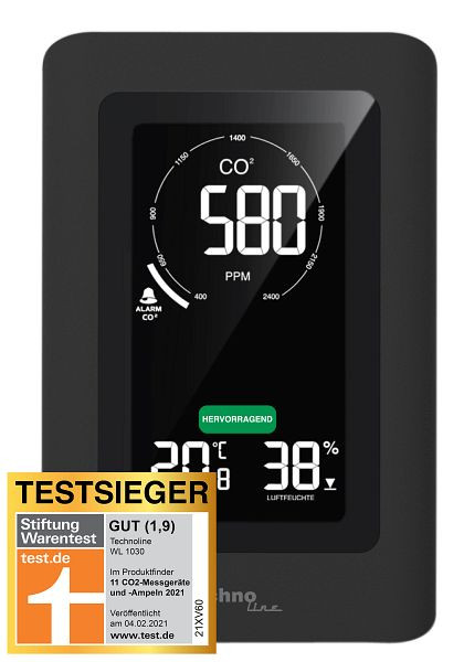 Monitor kvality vzduchu Technoline, rozmery: 94 x 145 x 50 mm, WL 1030