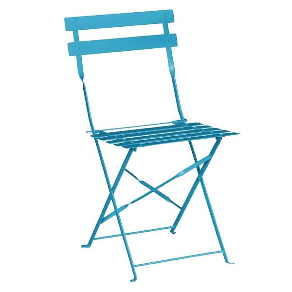 Bolero skladacie terasové stoličky oceľovo azúrovo modrá, PU: 2 kusy, GK982