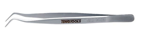 Pinzeta Teng Tools 160 mm zakrivená/hladká TW2160