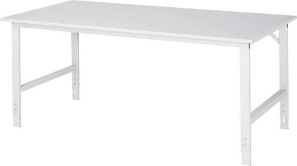 Pracovný stôl série RAU Tom (6030) - výškovo nastaviteľný, melamínová doska, 2000x760-1080x1000 mm, 06-625M10-20.12