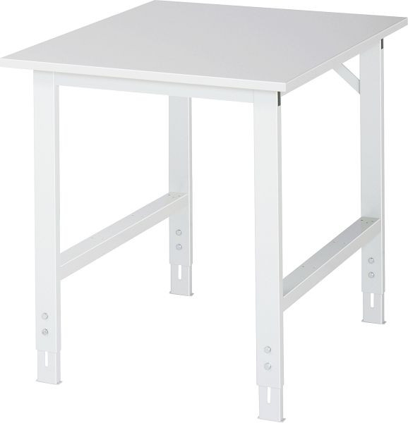 Pracovný stôl série RAU Tom (6030) - výškovo nastaviteľný, EGB melamínová doska, 750x760-1080x1000 mm, 06-625ME10-07.12