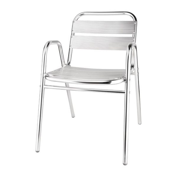Bistro stoličky Bolero s hliníkovou opierkou predlaktia, PU: 4 kusy, U501
