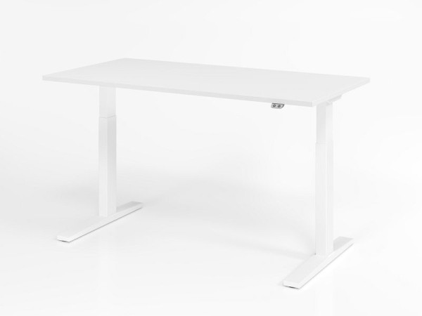 Písací stôl Hammerbacher XMKA16, 160 x 80 cm, doska: biela, hrúbka 25 mm, ABS hrubá hrana, obdĺžnikový tvar, biela, VXMKA16/W/W