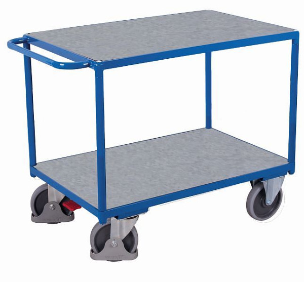 VARIOfit Heavy stolový vozík s 2 ložnými plochami zinkového plechu, vonkajšie rozmery: 1 390 x 800 x 920 mm (ŠxHxV), sw-800,505