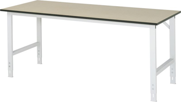 Pracovný stôl série RAU Tom (6030) - výškovo nastaviteľný, doska MDF, 2000x760-1080x800 mm, 06-625F80-20.12
