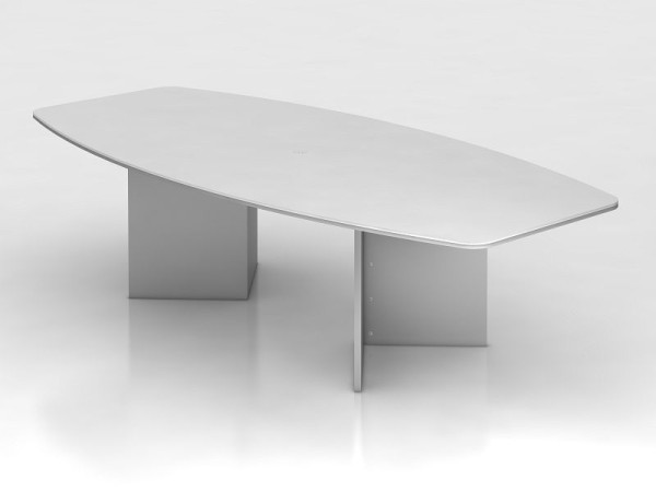 Hammerbacher konferenčný stolík 280cm/biely drevený rám, súdkovitý, VKT28H/W/S
